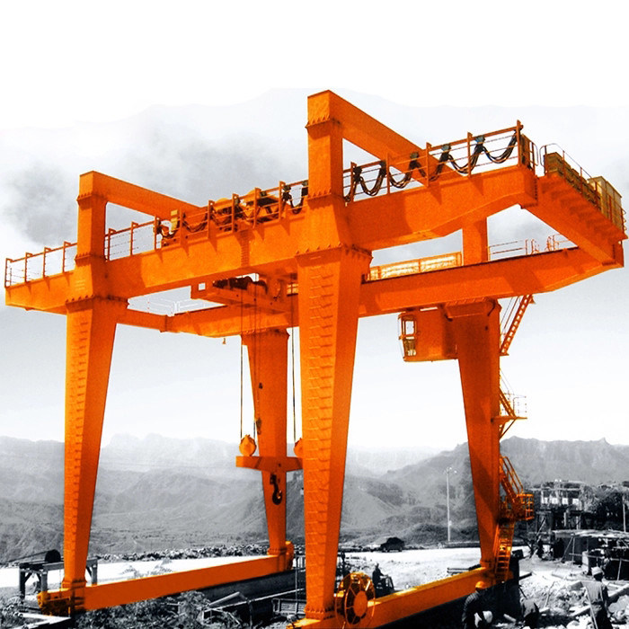 50T Double Girder Gantry Crane Electric Hoist Outdoor Rail Mounted 380V
