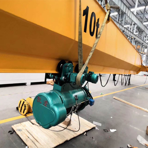 10T Single Girder Overhead Cranes With Wire Rope Electric Hoist And