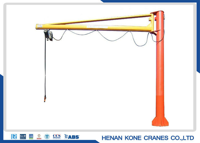 Indoor Outdoor 15m Electric Jib Crane , 5 Ton Pillar Swivel Jib Crane