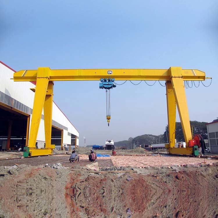 20T Electric Single Girder Gantry Crane Box Type Wireless Remote Control