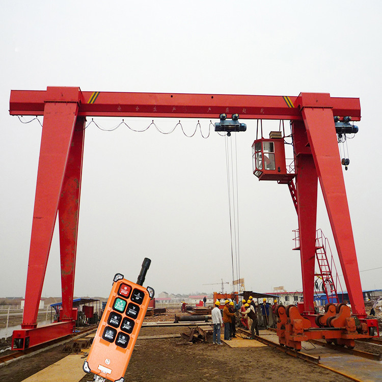 20T Electric Single Girder Gantry Crane Box Type Wireless Remote Control