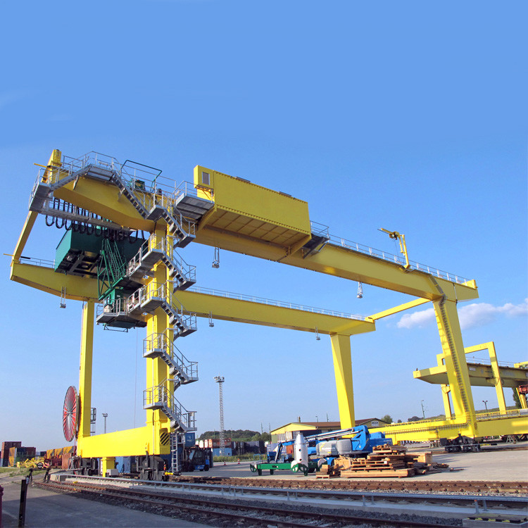 Port Yard Container Gantry Crane Double Girder Movable Rail Mounted 18