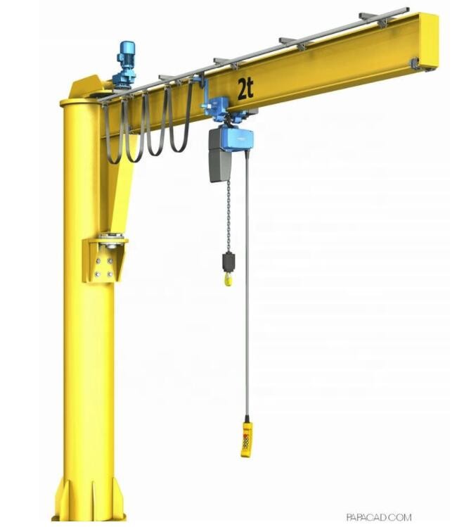 5 Ton Folding Overhead Jib Crane / Small Warehouse Jib Arm Crane