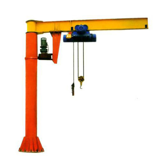 360 Degree Rotating Floor Mounted Jib Crane , Long Life Column Console Crane