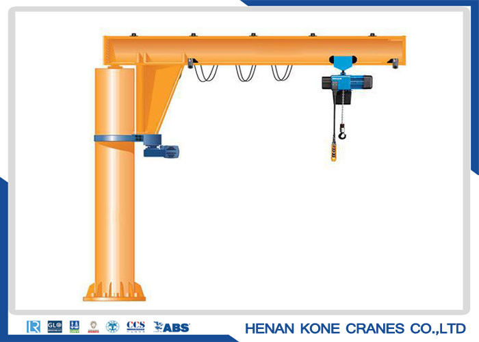Fixed Column Electric Jib Crane , 5T Manual Rotating Jib Crane